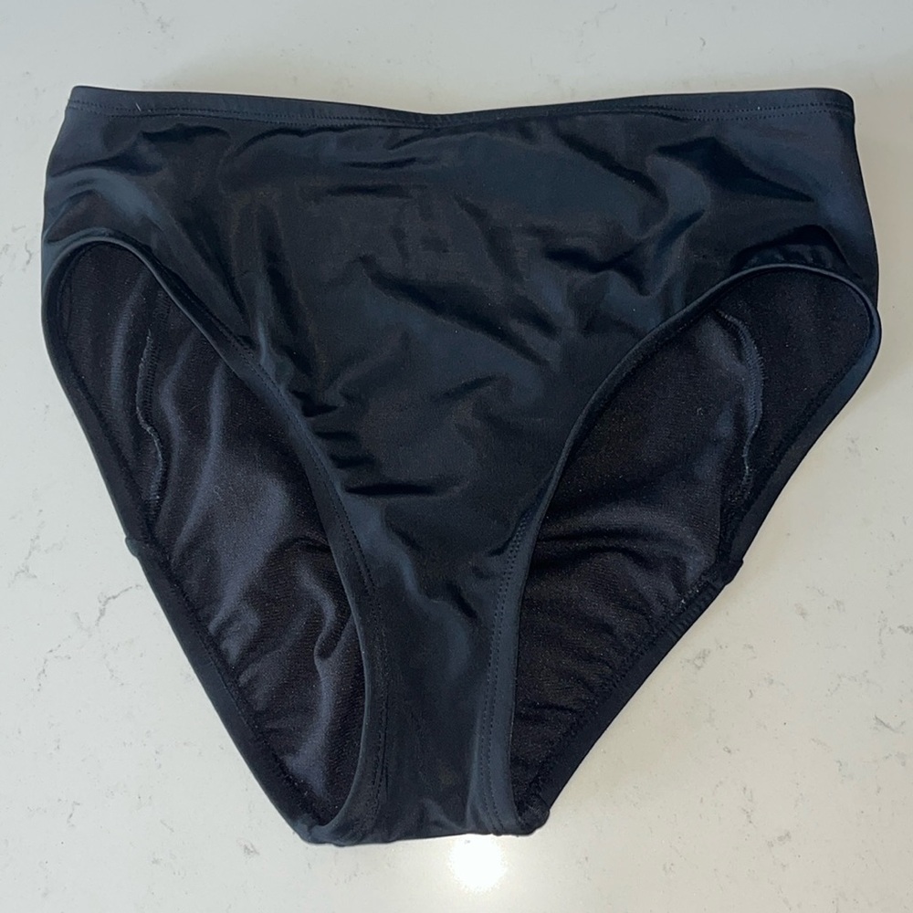 Avia Black Bikini Swim Bottom Full Coverage